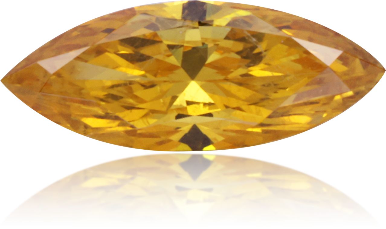 Diament 0.26 ct Fancy Intense Orangey Yellow/I1