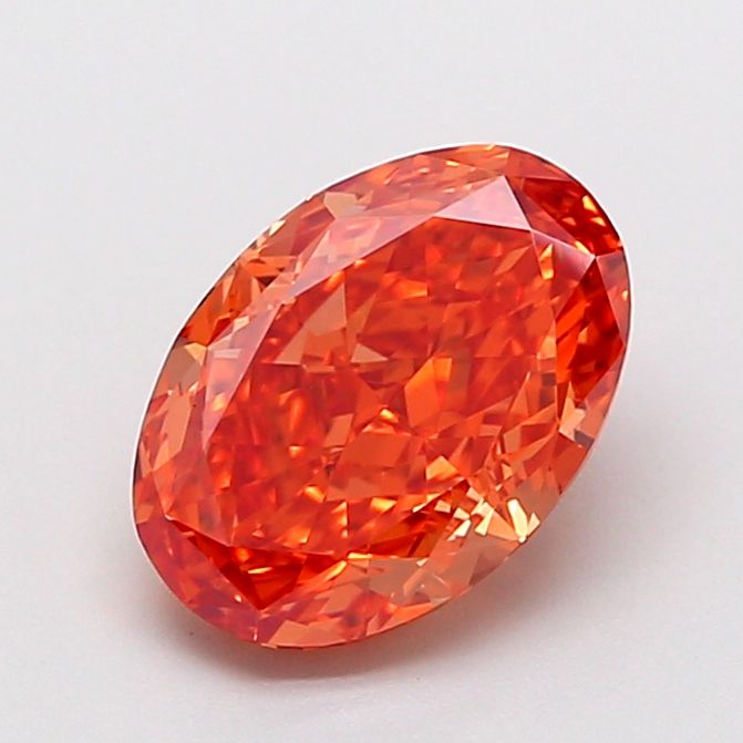 1.6 CT Fancy Vivid Orangey Pink OVAL