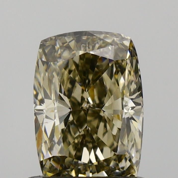 0.95 CT Fancy Light Yellowish Gray CUSHION MODIFIED
