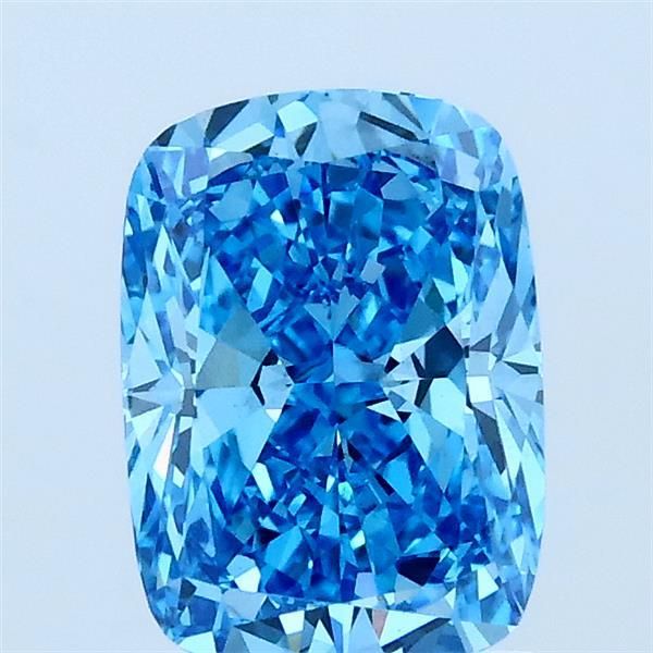 1.51 CT Fancy Vivid Blue CUSHION MODIFIED