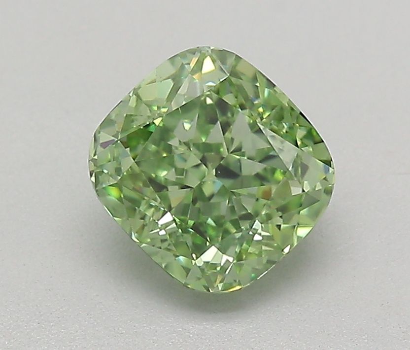 1.01 CT Fancy Vivid Green CUSHION MODIFIED