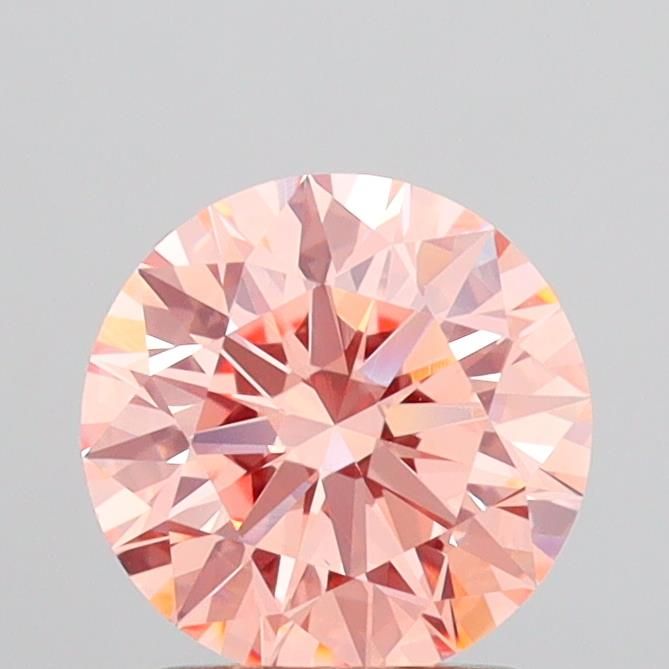 1.58 CT Fancy Intense Orangey Pink ROUND