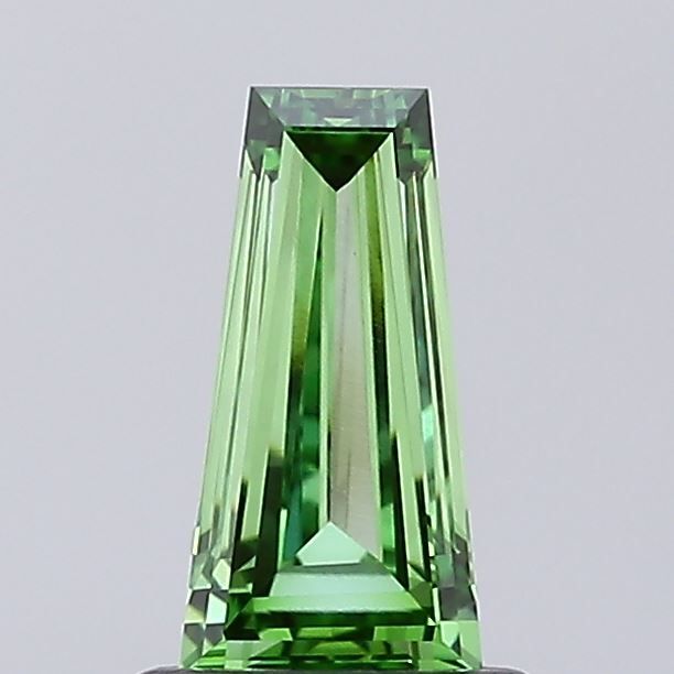 0.82 CT Fancy Vivid Green TAPERED BAGUETTE