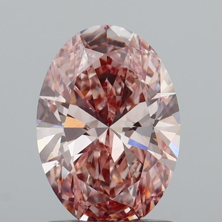 1.06 CT Fancy Vivid Brownish Pink OVAL