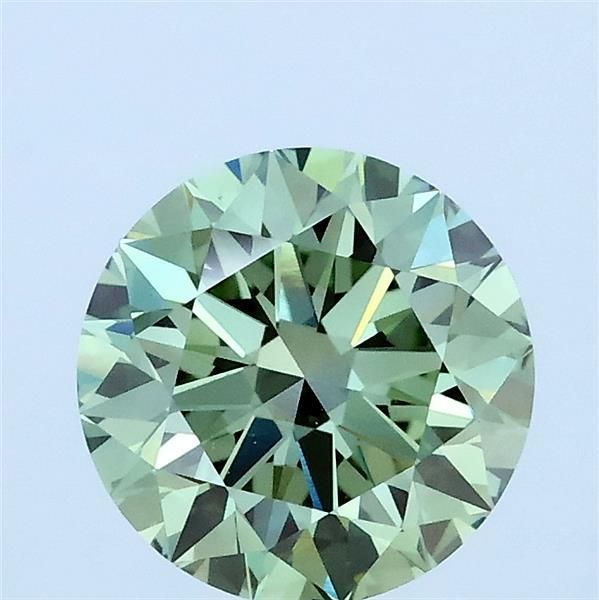 1.5 CT Fancy Vivid Green ROUND