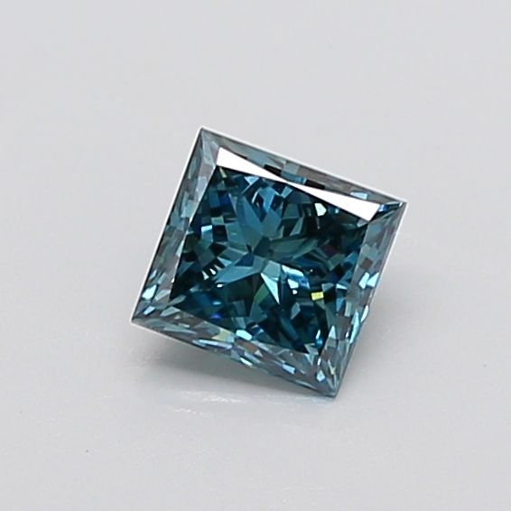 0.9 CT Fancy Vivid Green Blue PRINCESS