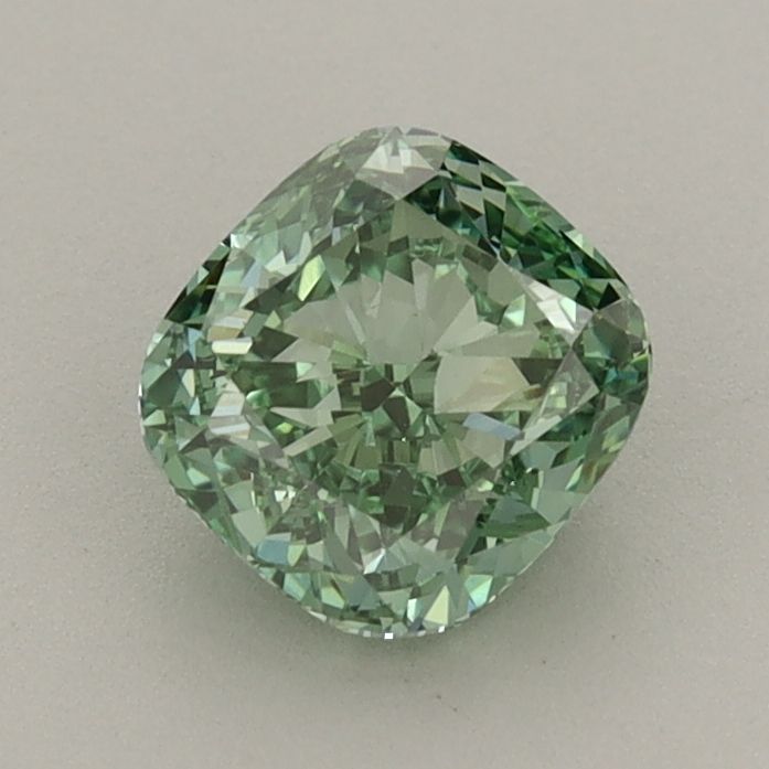 1.01 CT Fancy Vivid Green CUSHION MODIFIED