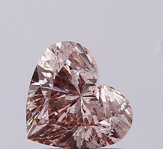 1.02 CT Fancy Brownish Pink HEART