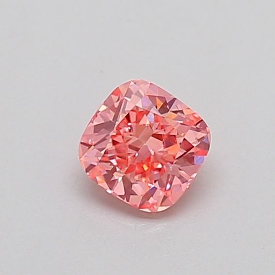 0.34 CT Fancy Vivid Pink CUSHION MODIFIED