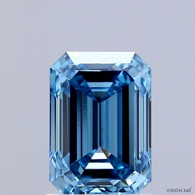 1.5 CT Fancy Vivid Blue EMERALD