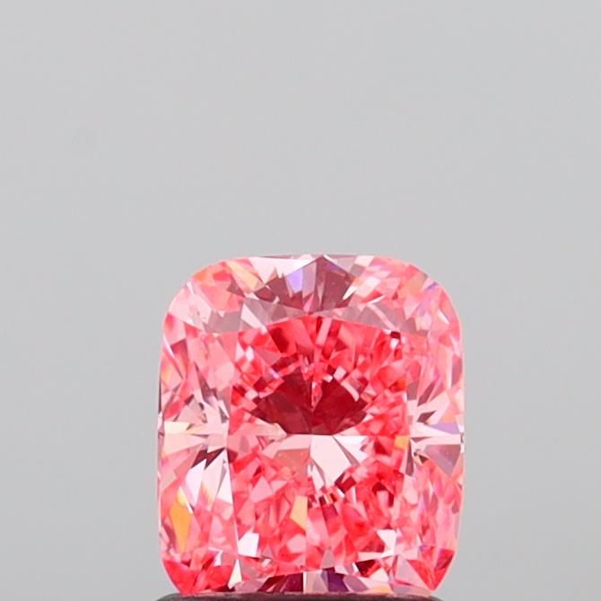1.0 CT Fancy Vivid Pink CUSHION MODIFIED