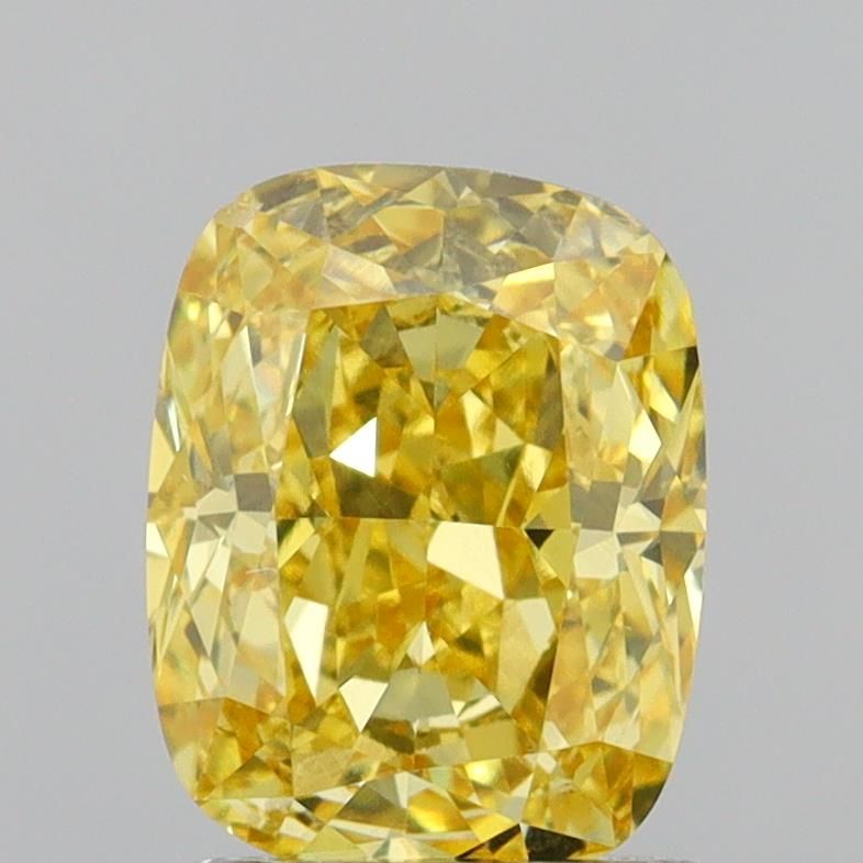 1.57 CT Fancy Intense Yellow CUSHION MODIFIED