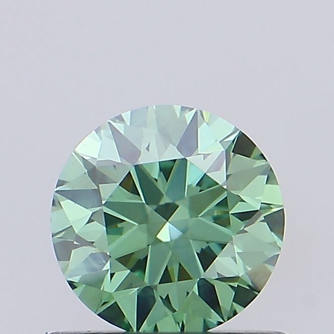 0.6 CT Fancy Vivid Green ROUND