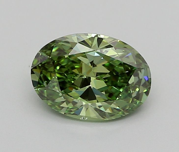 1.5 CT Fancy Vivid Green OVAL