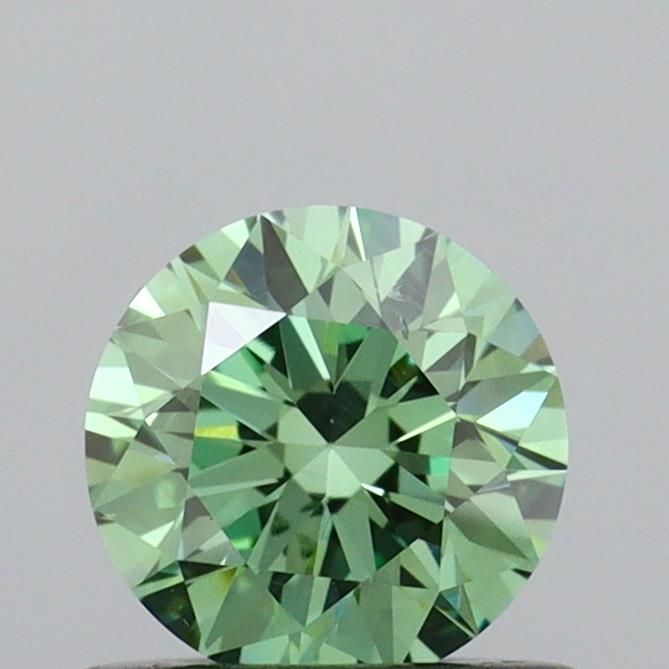 0.58 CT Fancy Vivid Green ROUND