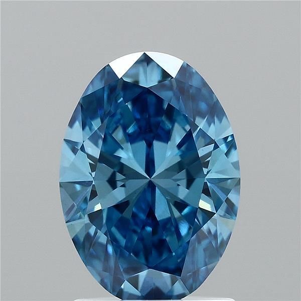 1.52 CT Fancy Vivid Blue OVAL