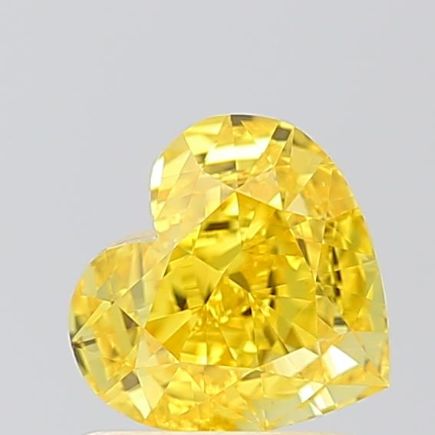 1.08 CT Fancy Vivid Yellow HEART