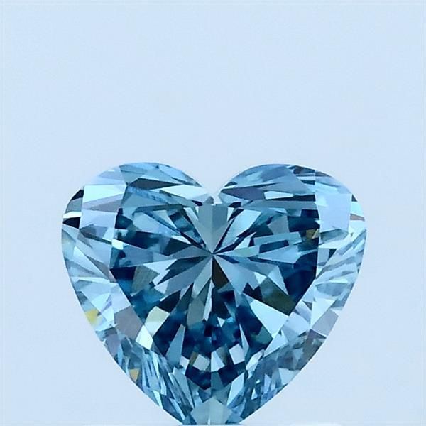 0.78 CT Fancy Intense Blue HEART