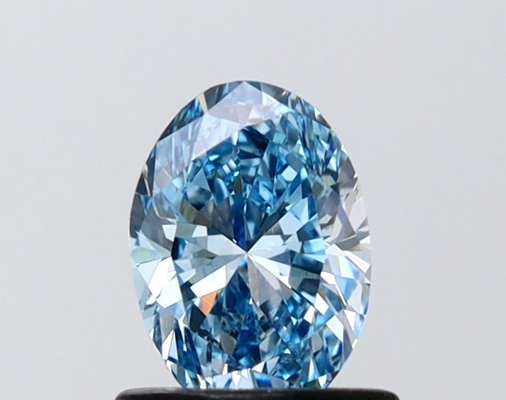0.75 CT Fancy Vivid Blue OVAL