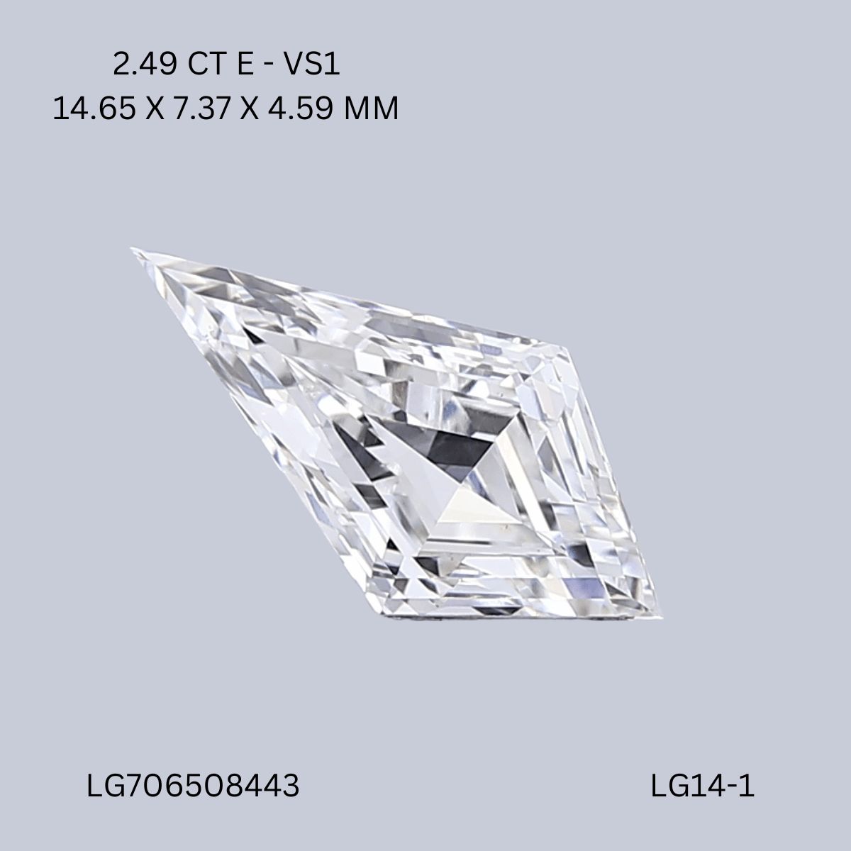2.49 ct lab-grown Kite Diamond