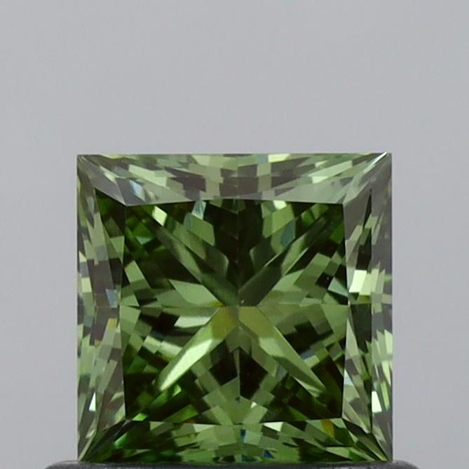 0.73 CT Fancy Vivid Green PRINCESS