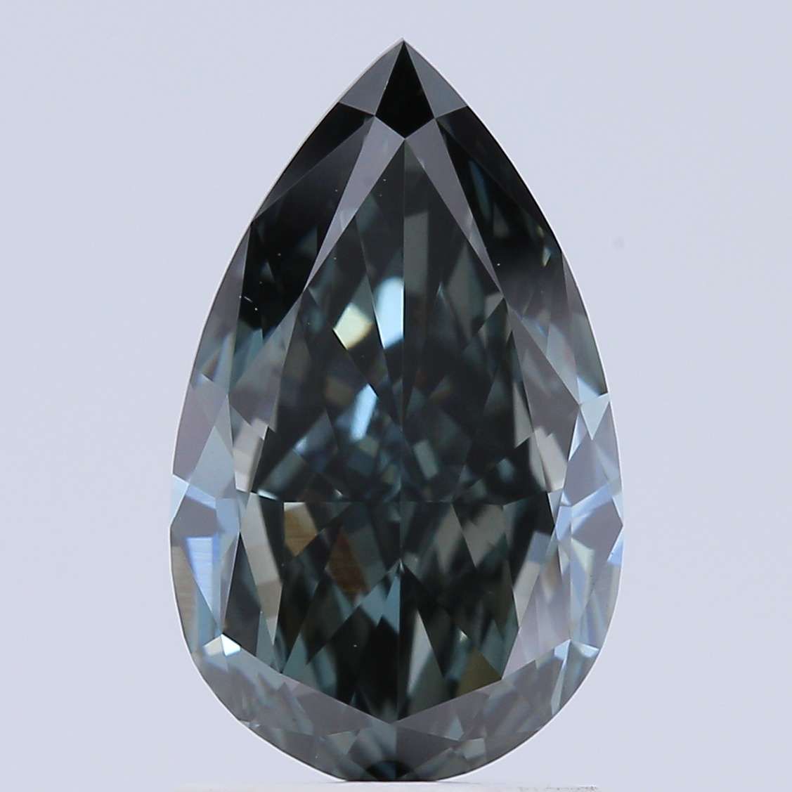 1.51 CT Fancy Deep Blueish Green PEAR