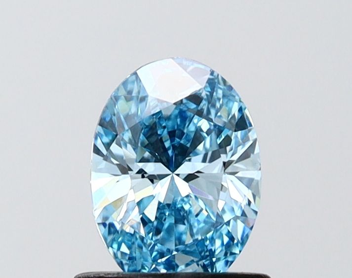 0.72 CT Fancy Vivid Blue OVAL