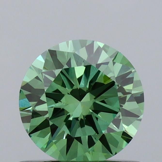 0.62 CT Fancy Vivid Green ROUND
