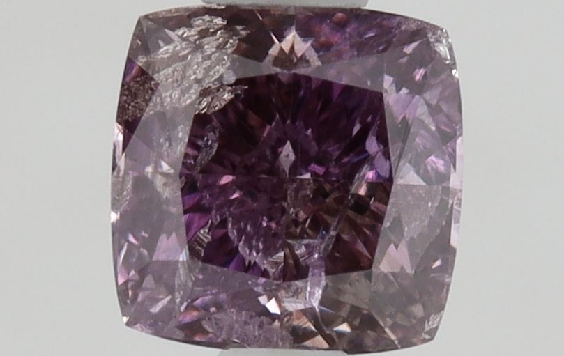 Diament 0.5 ct Fancy Deep Brownish Purple Pink/I2