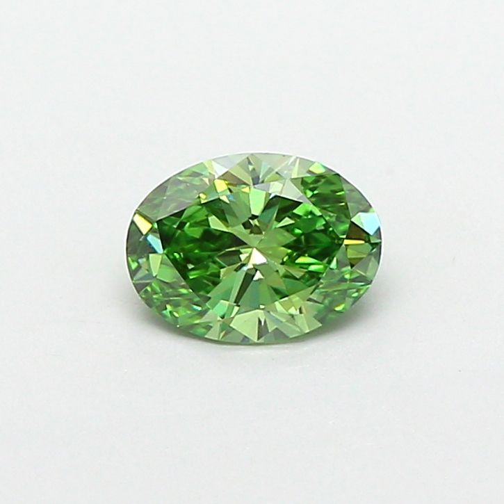 0.55 CT Fancy Vivid Green OVAL