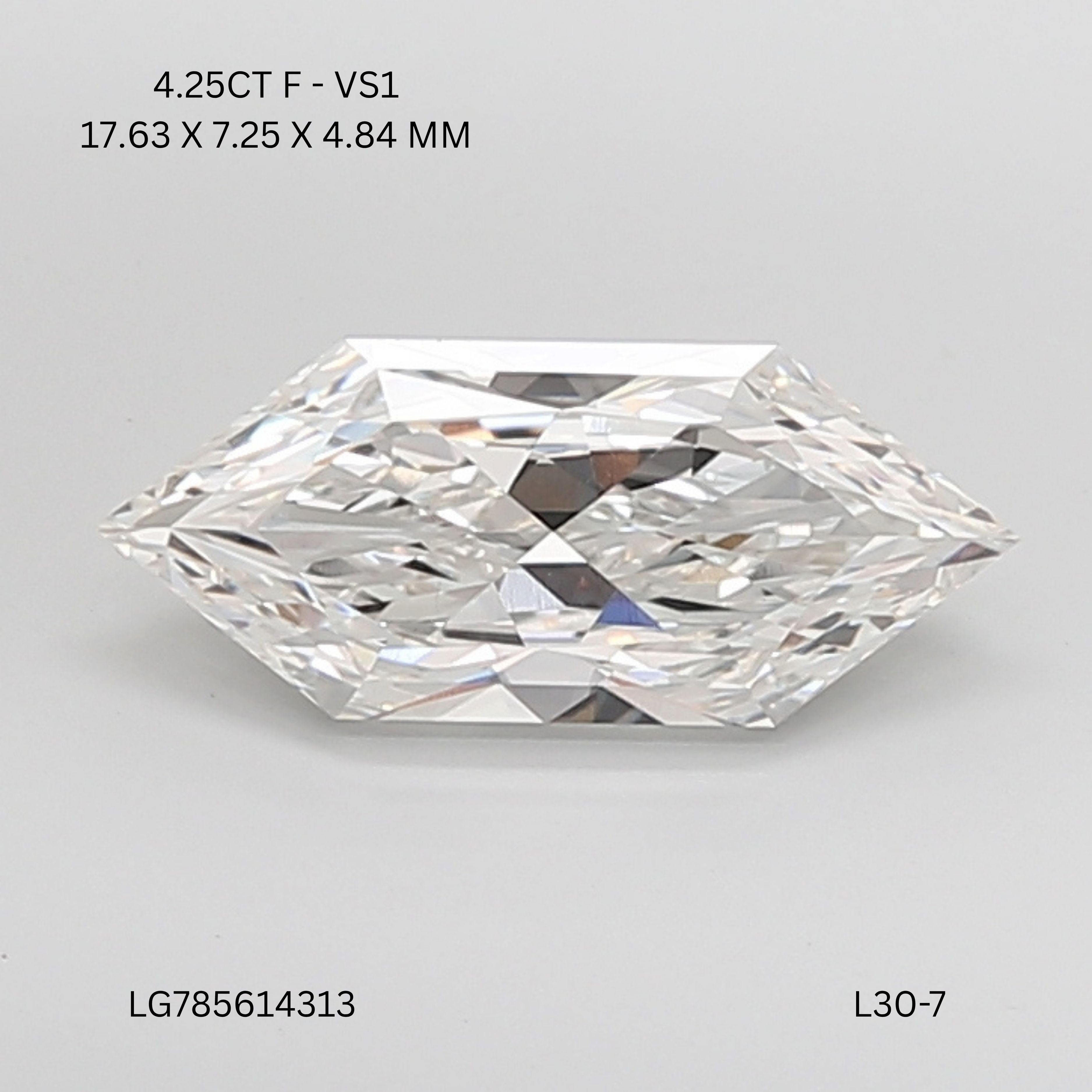 4.25 ct lab-grown Hexagonal Diamond