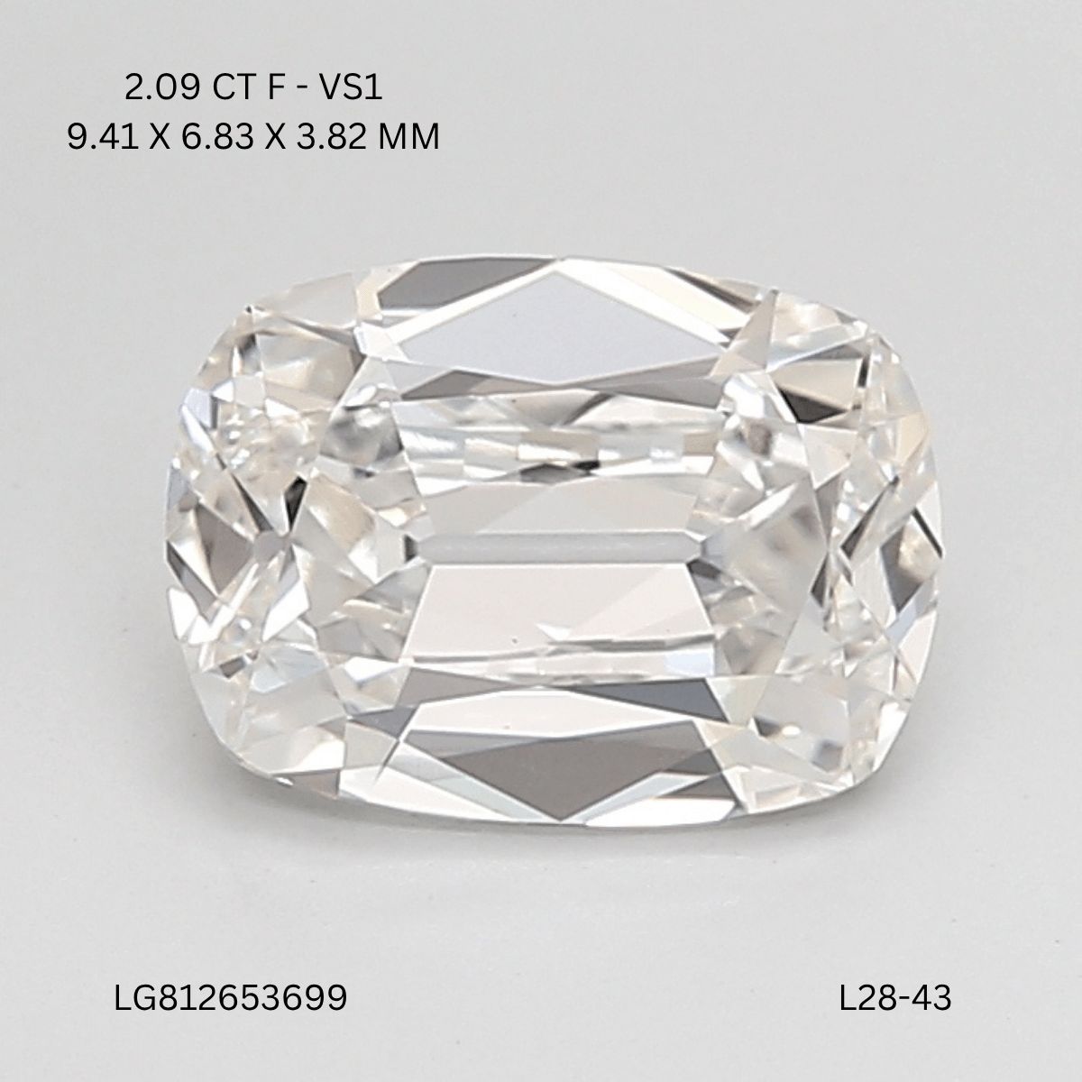 2.09 ct Cushion Brilliant diamond