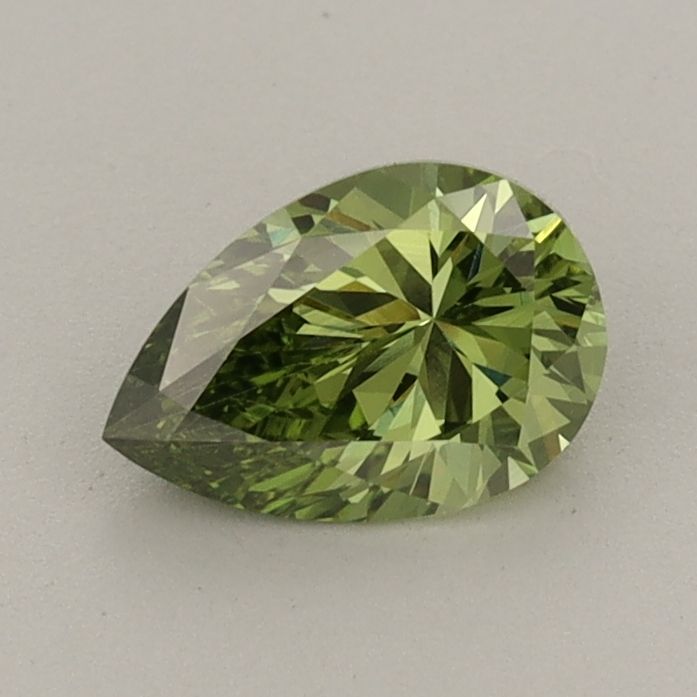 0.74 CT Fancy Vivid Green PEAR