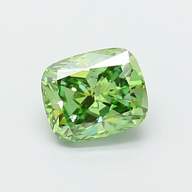 1.54 CT Fancy Vivid Green CUSHION MODIFIED