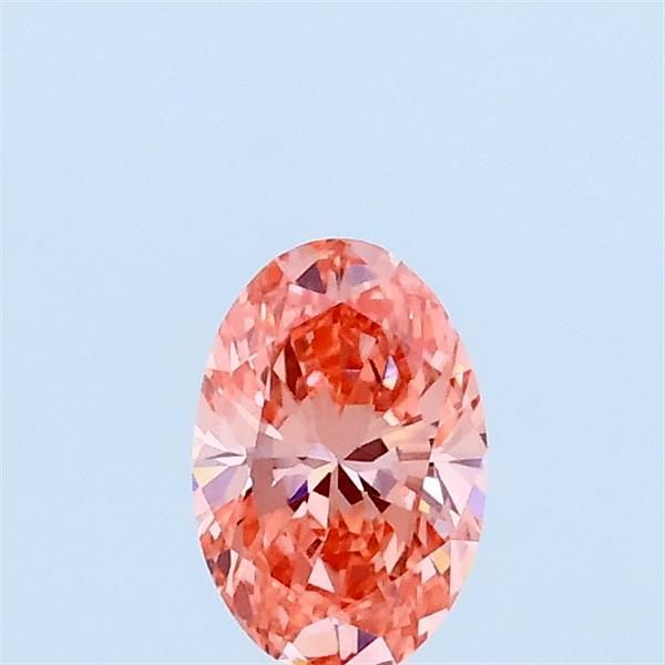 0.34 CT Fancy Vivid Orangey Pink OVAL