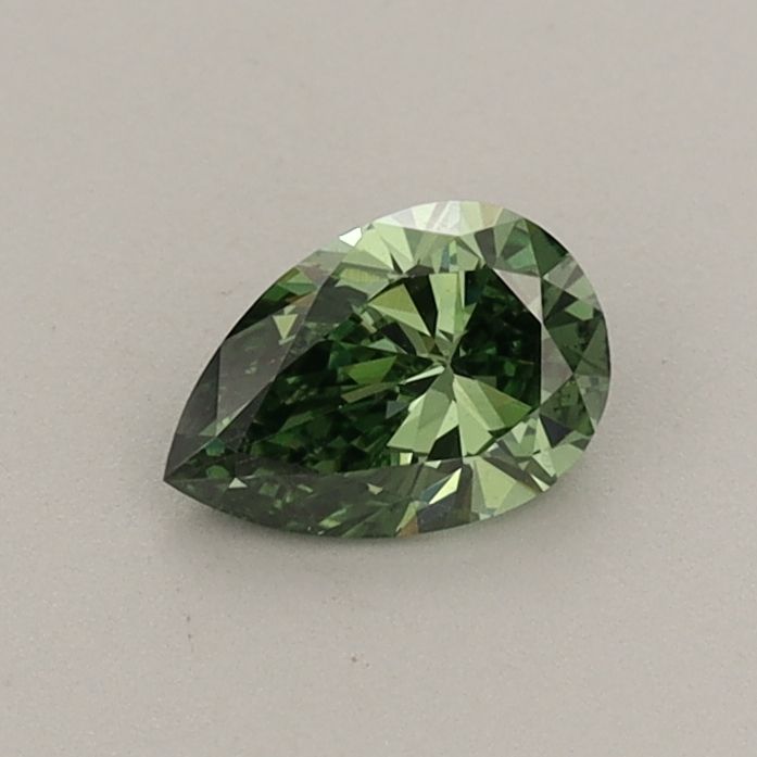 0.37 CT Fancy Vivid Green PEAR