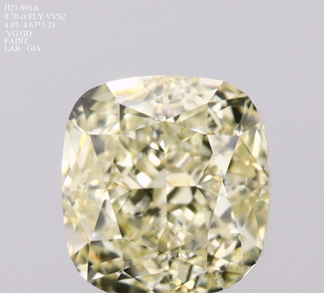 Diament 0.7 ct Fancy Light Yellow/VVS2