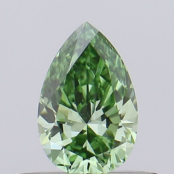 0.37 CT Fancy Vivid Green PEAR