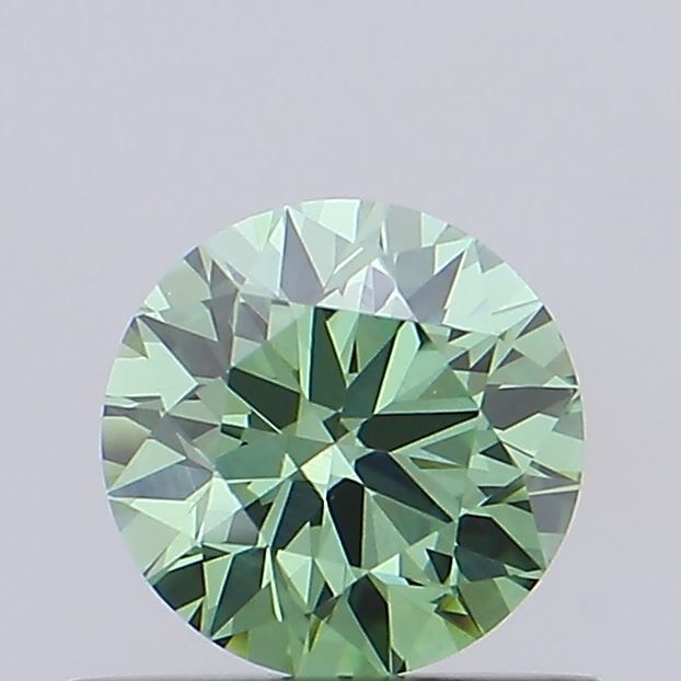 0.58 CT Fancy Vivid Green ROUND