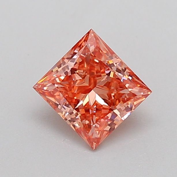0.71 CT Fancy Intense Pinkish Orange PRINCESS