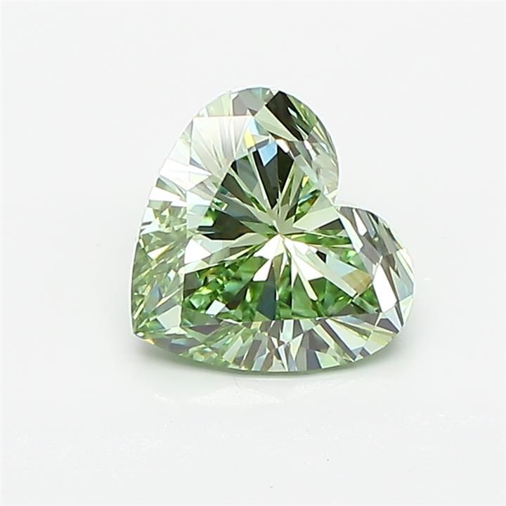 1.37 CT Fancy Vivid Green HEART