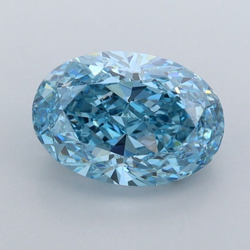 1.66 CT Fancy Vivid Blue OVAL