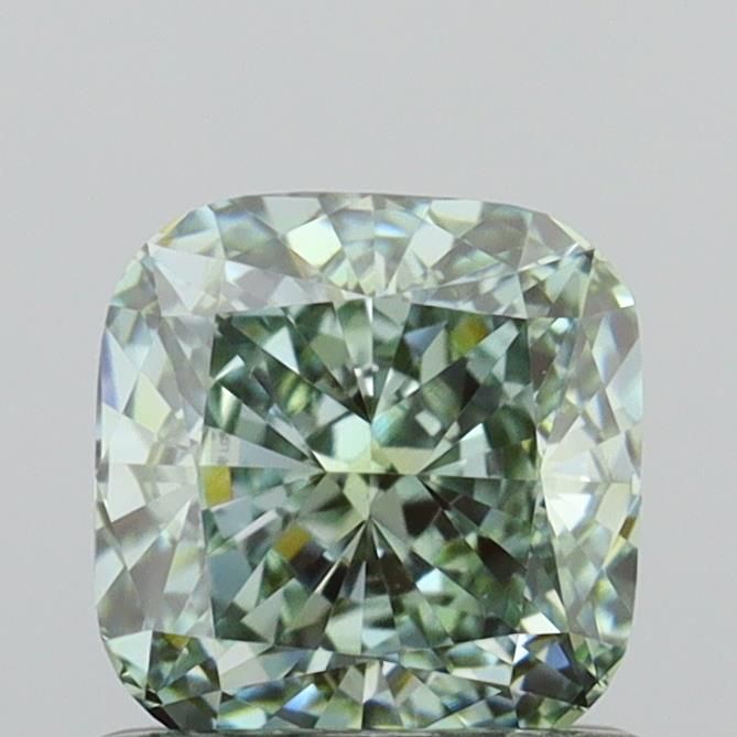 1.07 CT Fancy Vivid Green CUSHION MODIFIED