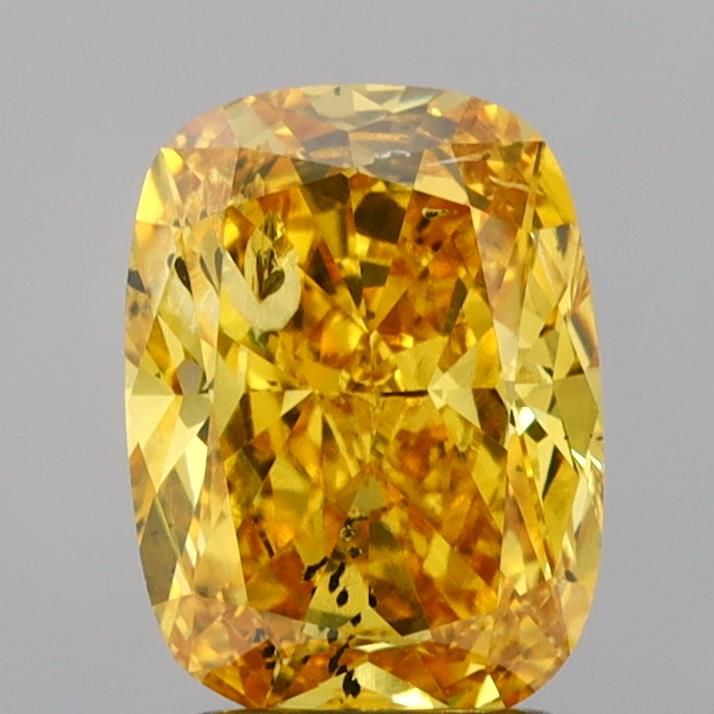 1.82 CT Fancy Vivid Yellow CUSHION MODIFIED