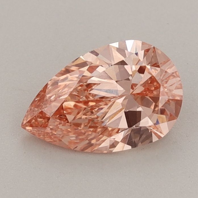 0.82 CT Fancy Vivid Pinkish Orange PEAR