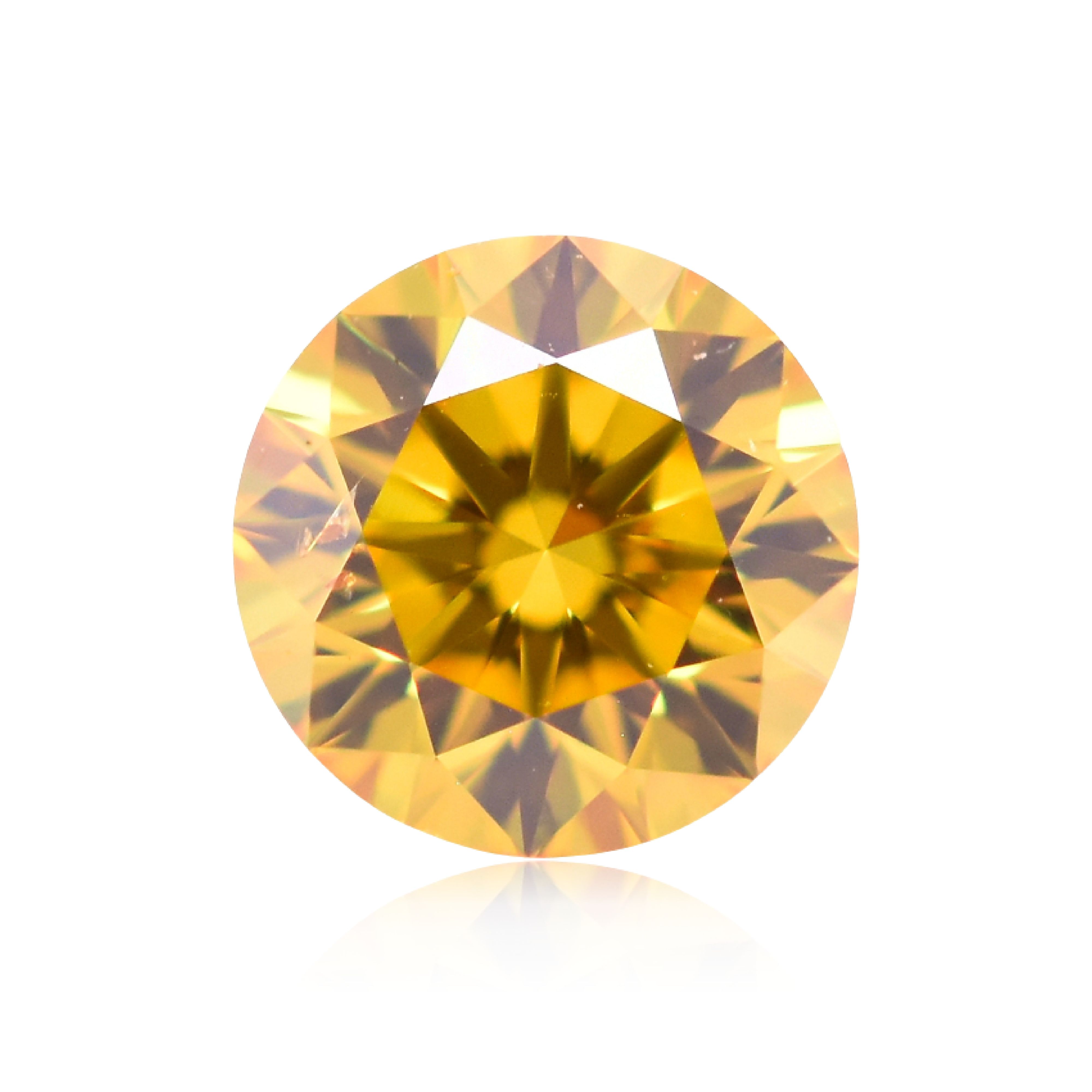 Diament 0.3 ct Fancy Vivid Orangey Yellow/SI1
