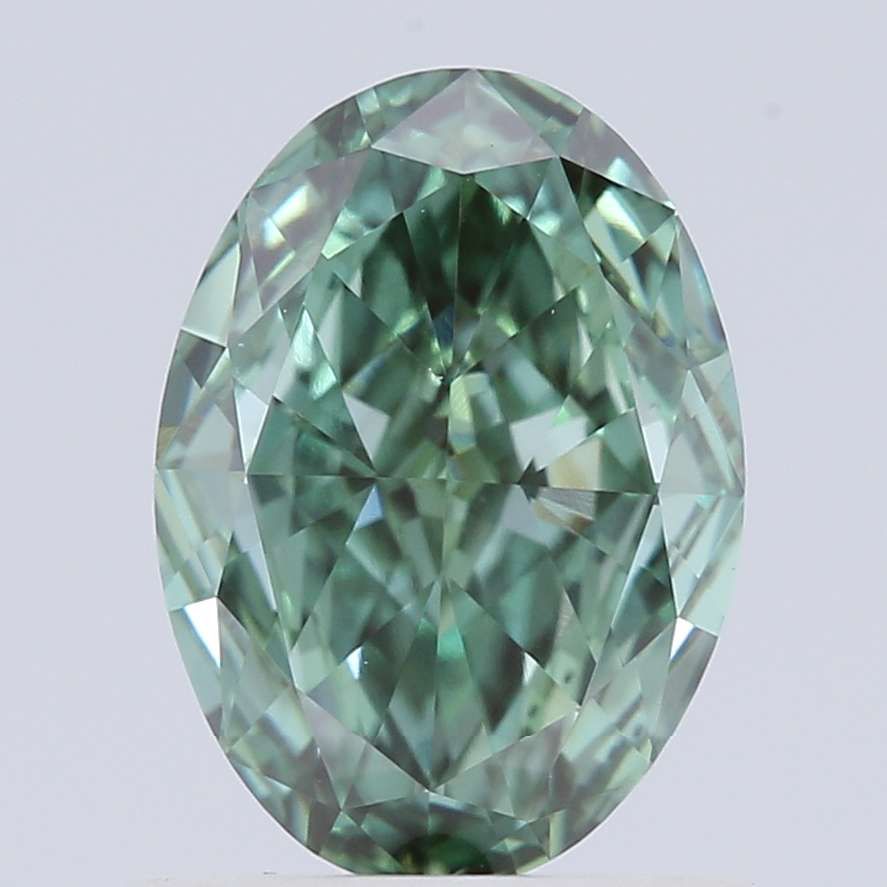 1.02 CT Fancy Vivid Green OVAL