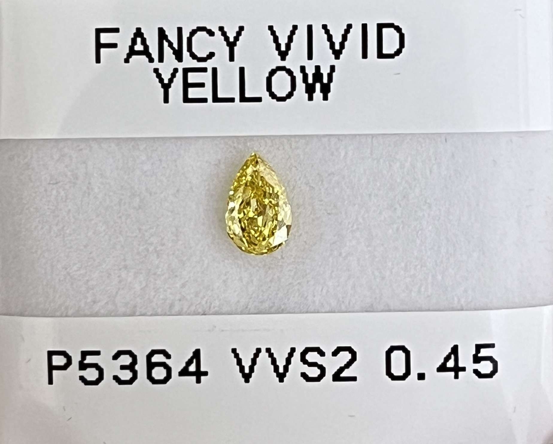 Diament 0.45 ct Fancy Vivid Yellow/VVS2
