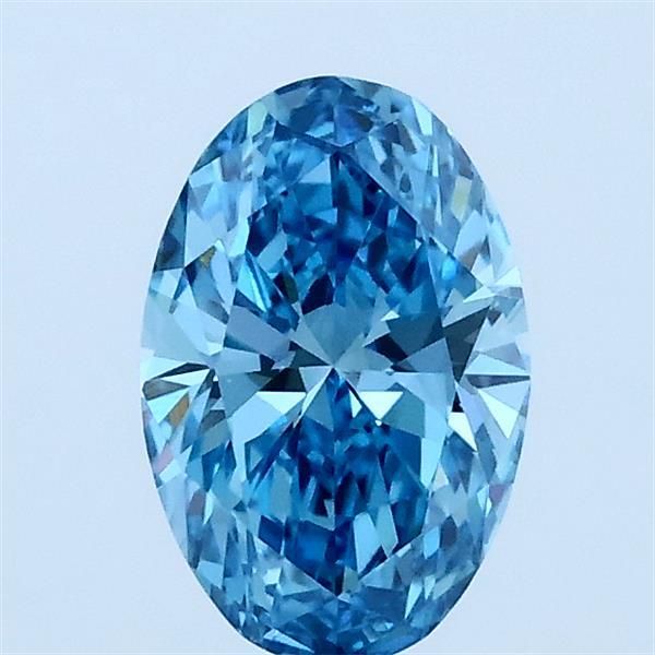 0.78 CT Fancy Vivid Blue OVAL