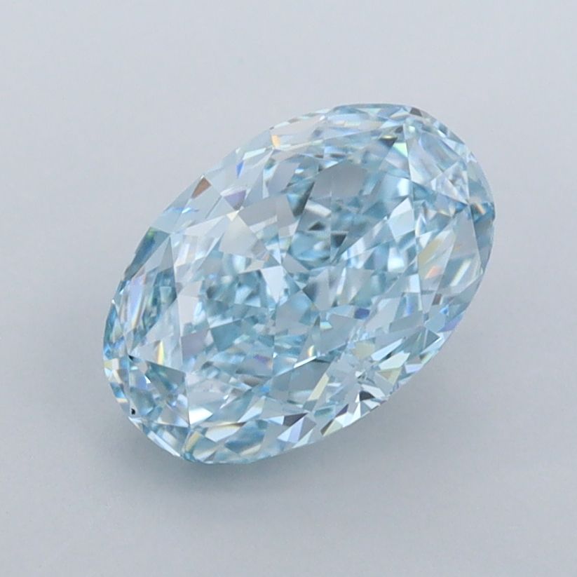 1.54 CT Fancy Vivid Blue OVAL